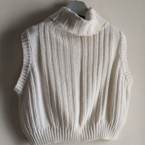Vintage 80s Summer Knitted Turtleneck Top like new, made in Greece