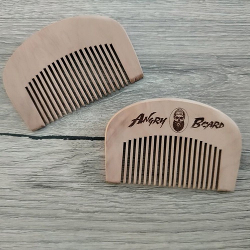 Angry Beard Wooden Beard Comb with Engraving