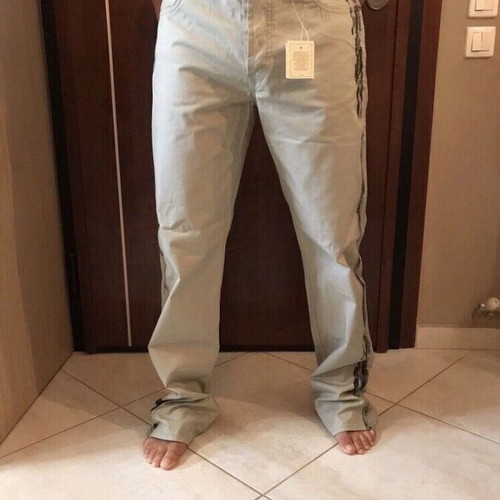 Moschino Jeans Pants with All-over Logo Print New, Size 34