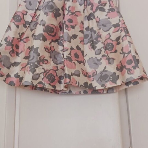 Asos high-waisted skirt like new, beige floral pattern, size M