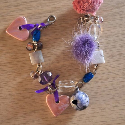 Bracelet new, pink and multicolored