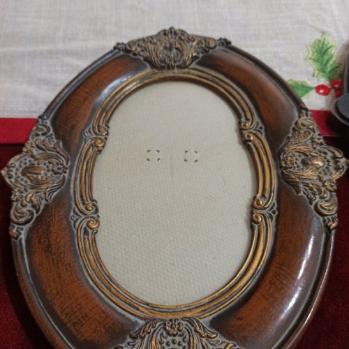 Vintage retro wooden photo frames like new with decorative elements