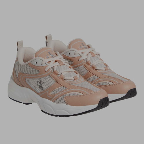 Calvin Klein Retro Tennis Mesh sneakers new, sporty, white and beige, size 38