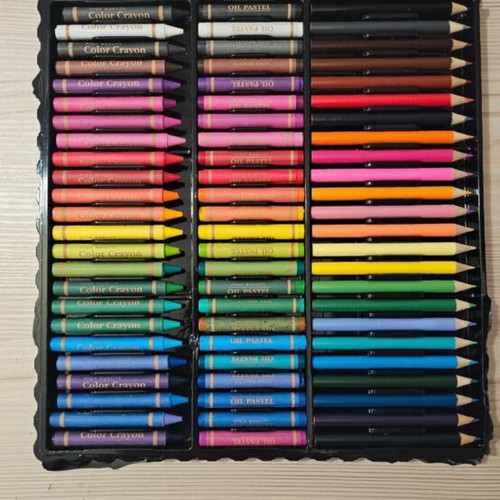 Oil pastel and colored pencil set new