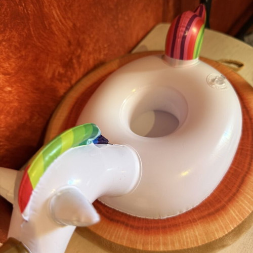 Inflatable Unicorn Cup Holder like new for Pool and Beach