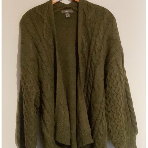 Primark knitted cardigan dark green like new