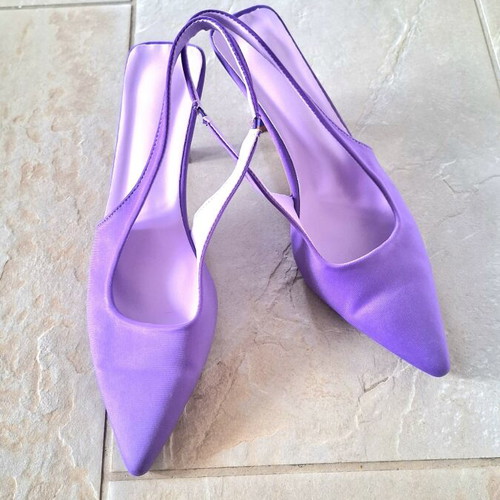 Only purple satin mules size 41 new