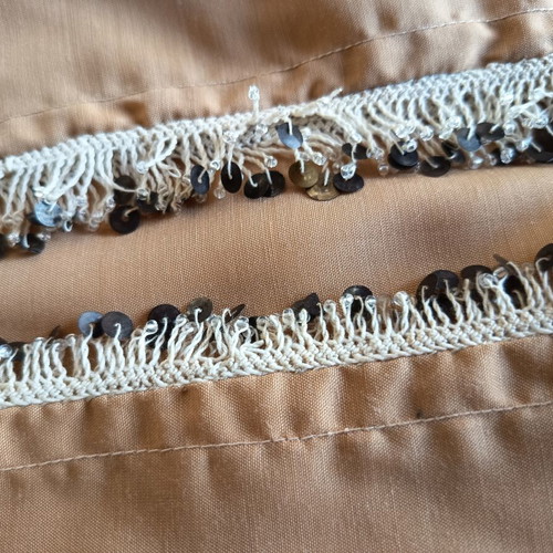 Vintage women's scarf beige 70x70 cm like new