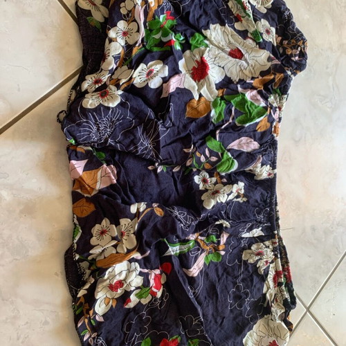 Strapless blouse like new, blue multicolor, size S