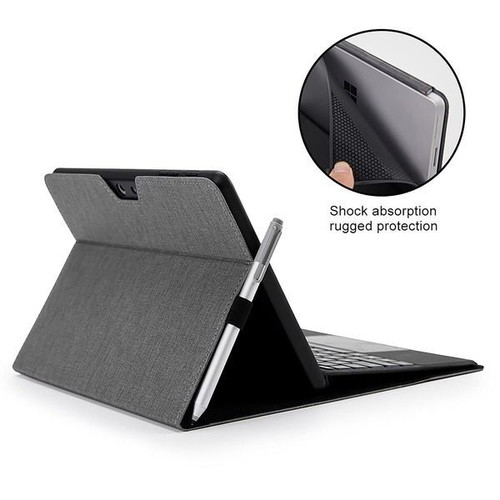 Omnpak case for Microsoft Surface Go 1/2/3/4 with stand and pen holder, grey