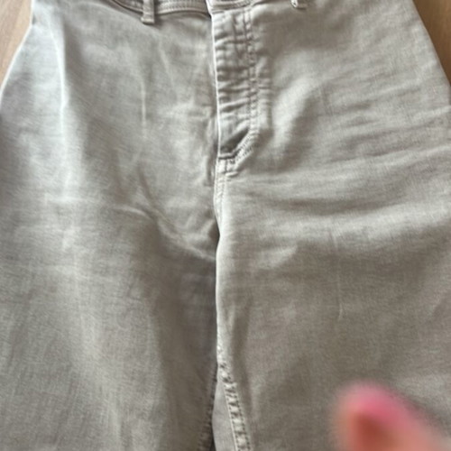 Zara crop top jeans, beige