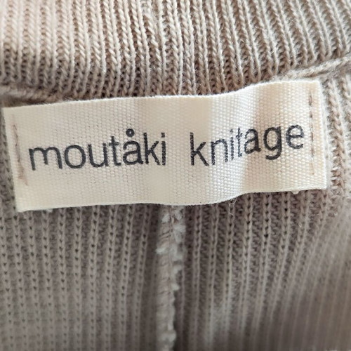 Moutaki Knitage knitted culotte wide leg pants beige nude size S like new