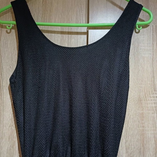 Asymmetrical black fishnet dress like new, size M