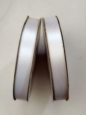 Satin ribbons double-sided pack of 2, 1.5 cm width, 50 meters each new