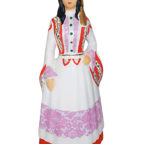 Collectible porcelain METAXA bottle like new, decorative figure