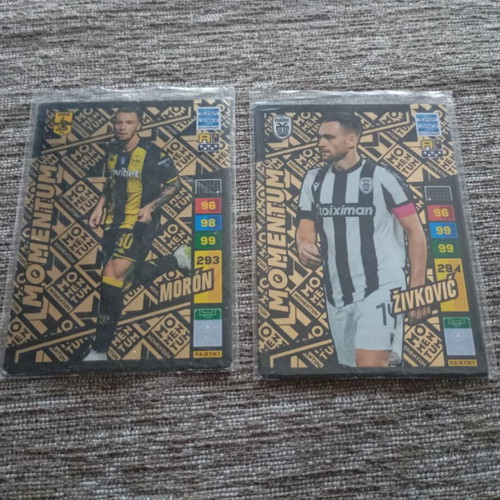 Momentum Panini Super League 2023-24 cards set Morón & Živković