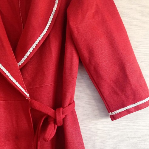 Winter robe used, brick red, size M/L