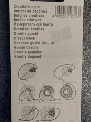 Prym Creative Buttons 36mm βάσεις κουμπιών σετ 12 τεμ καινούργιο