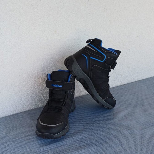 ZYLDK Outdoor Snow Boots Kids Size 35 Like New Black Blue