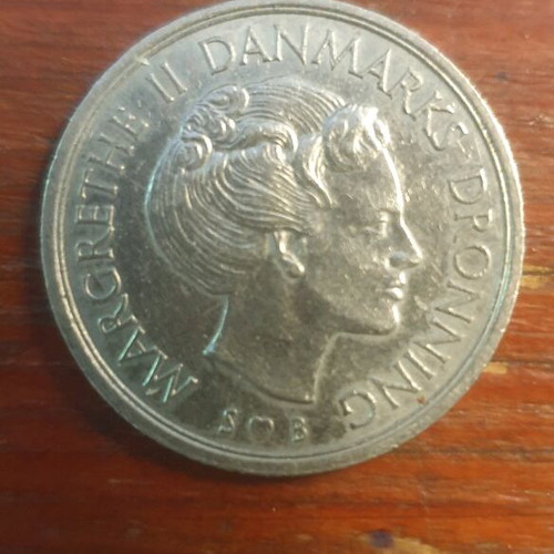 1 Krone Coin 1976 Queen Margrethe II Like New