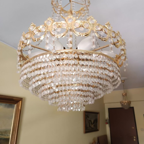Chandelier set like new, large 1.10m and small 83cm