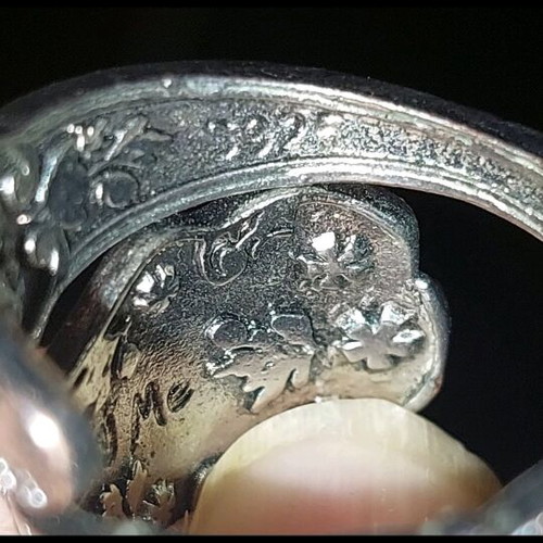 Spoon Ring handmade, silver 99.25%, like new, vintage style