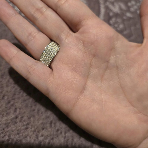 Folli Follie ring like new, white and silver, size 52