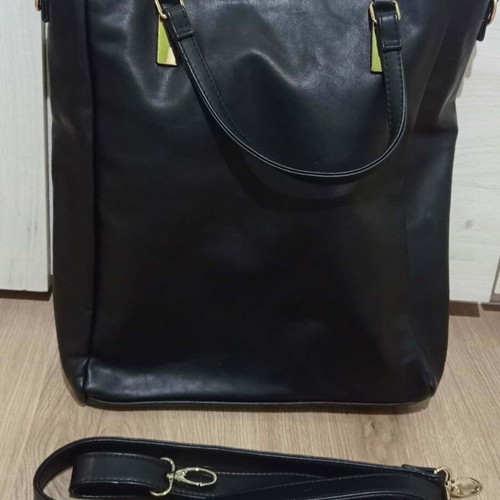 Anna Field shoulder bag like new, black eco leather, large