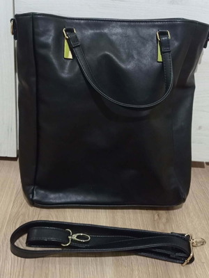 Anna Field shoulder bag like new, black eco leather, large