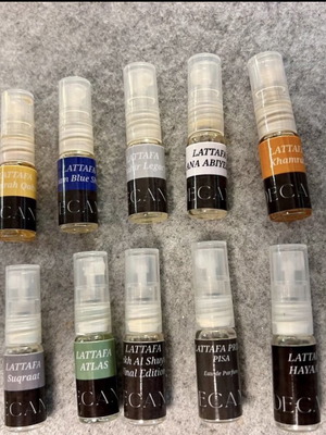 Lattafa Decant Set 10 perfumes 2ml like new