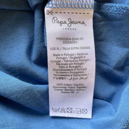 Pepe Jeans London T-shirt XL blue graphic tee like new