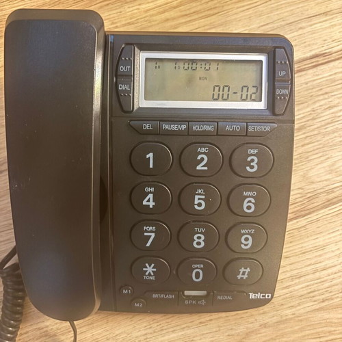 Telco Caller ID Phone like new, wired, black