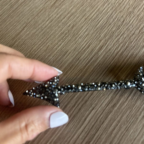 Handmade arrow brooch with rhinestones like new