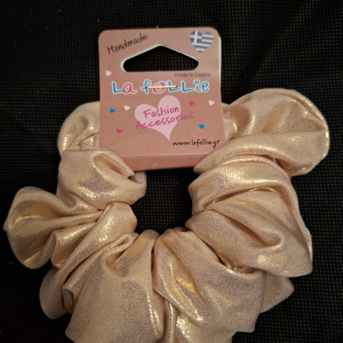Scrunch hair accessory new, yellow gold color