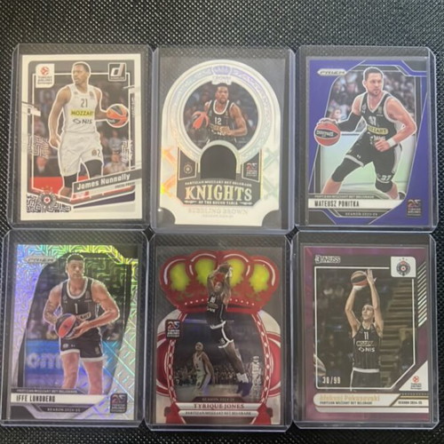 Partizan Basketball Cards new lot with James Nunnally and Sterling Brown patch
