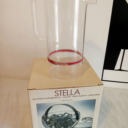 Vintage Italian Guzzini Stella carafe and ice bucket set new