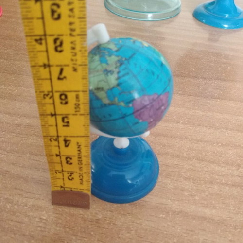 Globes used, set of 5 pieces for children's desk