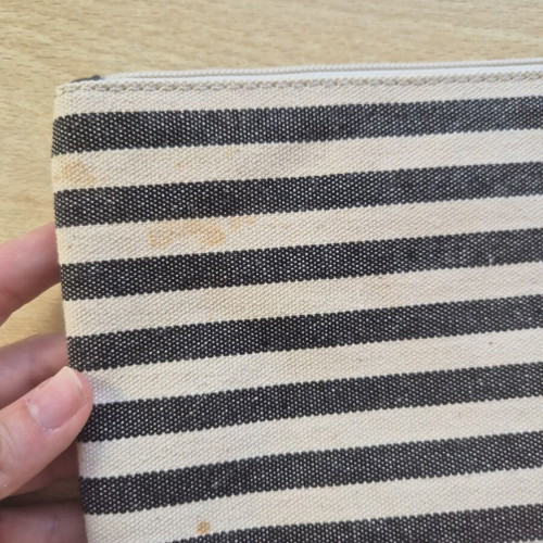 Tommy Hilfiger canvas wristlet bag, striped