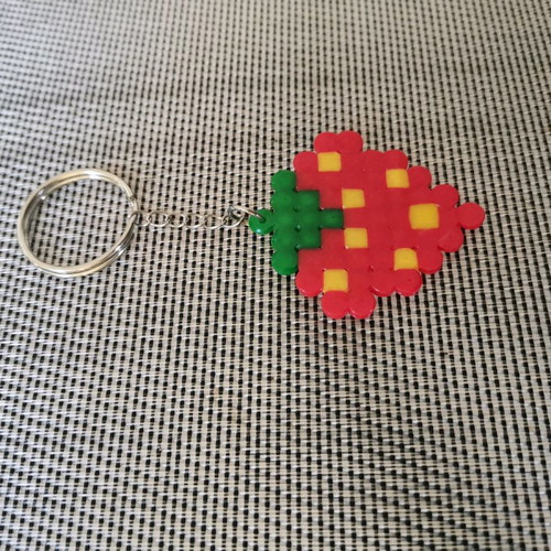 Strawberries keychain handmade new with pyssla