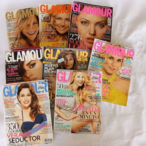 Glamour 7+1 gift Spanish magazines used, all together