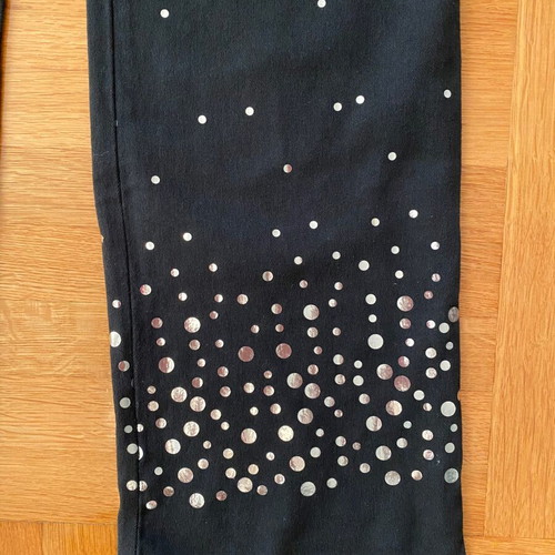 Blugirl Jeans pants black like new with silver dots size Small
