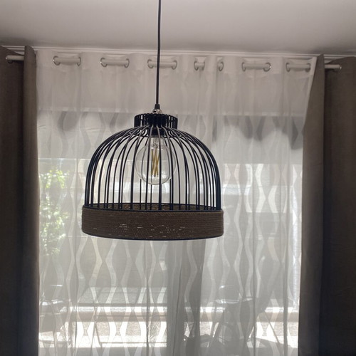 Set of 4 ceiling lights like new, Boho and industrial style