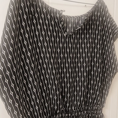 Peacocks summer dress used, black and white, size 4XL