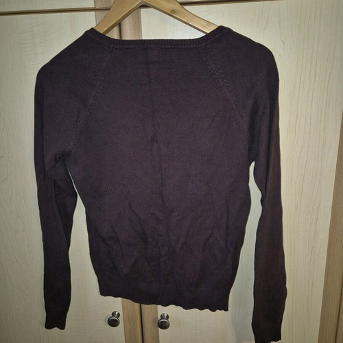 ZARA V-Neck Pullover Size M Brown Chocolate like new