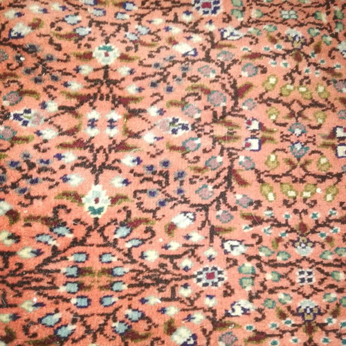 Handmade silk rug used with classic design and warm colors