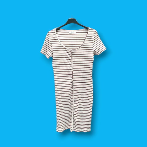 Fitted striped dress Bershka size large like new