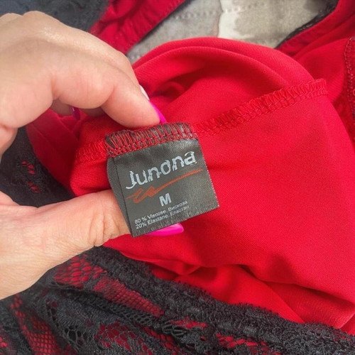 Junona asymmetrical dress size M viscose lace like new