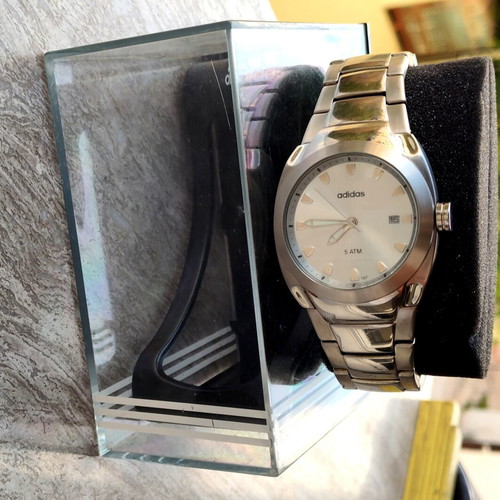 Adidas wristwatch, white and silver