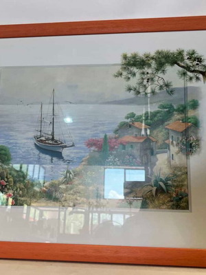 Πίνακας εκτύπωση The Bay μεταχειρισμένος με υπογραφή Peter Motz 56x66