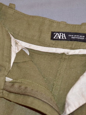 Zara linen khaki shorts, size small